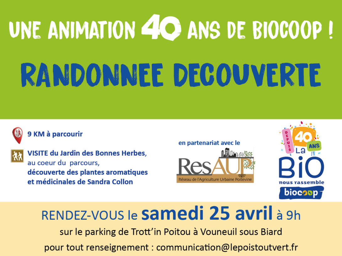 Randonnée découverte Vouneuil sous Biard