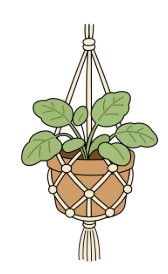 Création de suspension en macramé