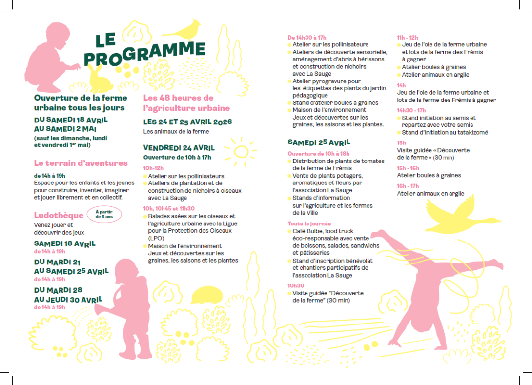 Ateliers et animations à la ferme urbaine de Villejuif
